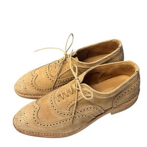 Allen Edmonds "Neumok" Wingtip Oxfords Camel Suede DISCONTINUED Size 10 E